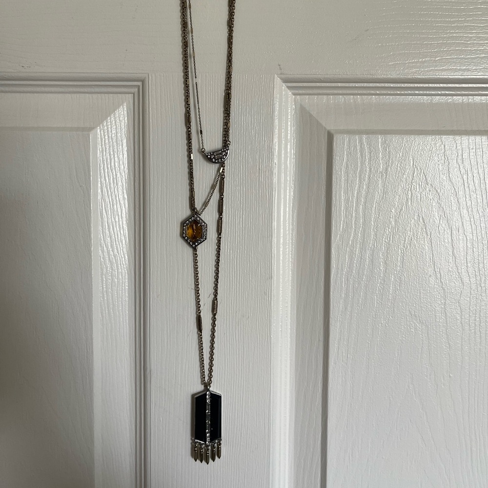 Chloe + Isabel Silver and Black Layered Necklace